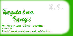magdolna vanyi business card